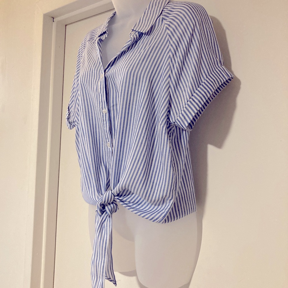 Bleuh Ciel Striped Shirt Blue/White, New w/o tags